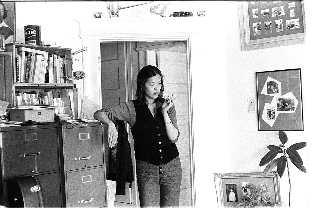 Kathleen Chang in her apartment, 1975. Photo by Nancy Wong.